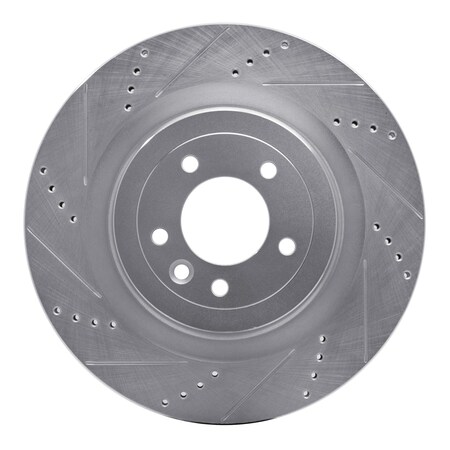 Dynamic Friction Co DFC Brake Rotor - Drilled and Slotted - Silver 631-11023L