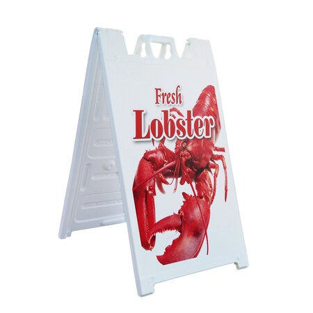 Signmission Lobster, A-Frame & 2 Decals Installed, Heavy-Duty Plastic Frame SBHD-D-2436-Lobster