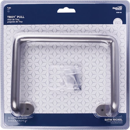 National Hardware 8'' Satin Nickel Troy Interior Barn Door Pull N700-104