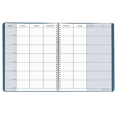 House Of Doolittle Teachers Planner, Blue, 8-1/2in x 11in, 2PK 509-07