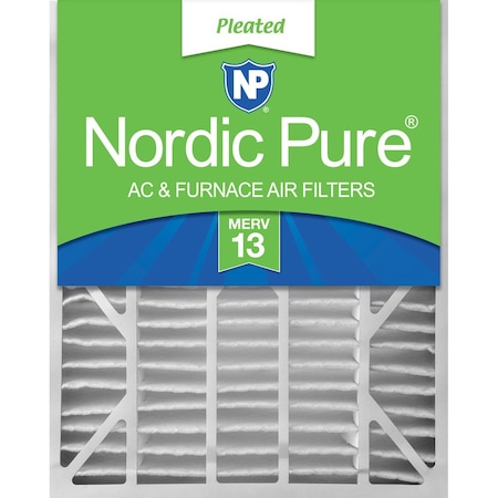 Nordic Pure 20x25x6 Pleated Air Filter, High Capacity, Electrostatically Charged Synthetic Media, MERV 13 20x25x6ASGM13-1