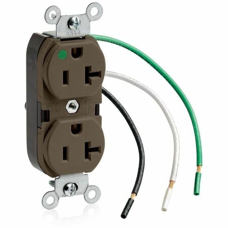 Leviton Heavy Duty Hospital Grade Duplex Receptacle, 20 Amp, 125 Volt 8300-L