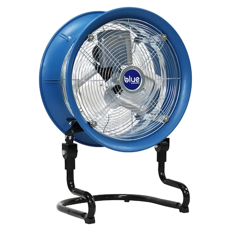 Patterson Industrial Fan, Floor Mount, 14 in Blade Dia, 115V, 2,600 cfm, Non-Oscillating BLUE1400