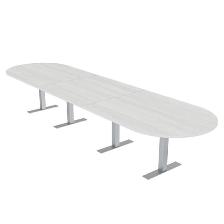 Skutchi Designs 16 Person Conference Table With Power Unit | 16' Racetrack Table | Harmony Series HAR-RAC-48X192-T-WA7976-NA