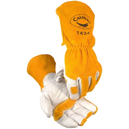 Caiman Premium Cow Grain MIG/Stick Welder's Glove with Light Cotton/Fleece Insulation 1434-7