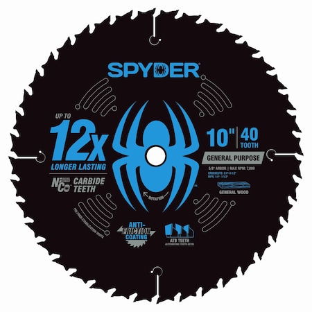 Spyder 10in 40T General Purpose - Clam Shell 13032