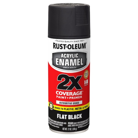 Rust-Oleum 12 oz. Flat Black Auto Body Paint/Primer 271918