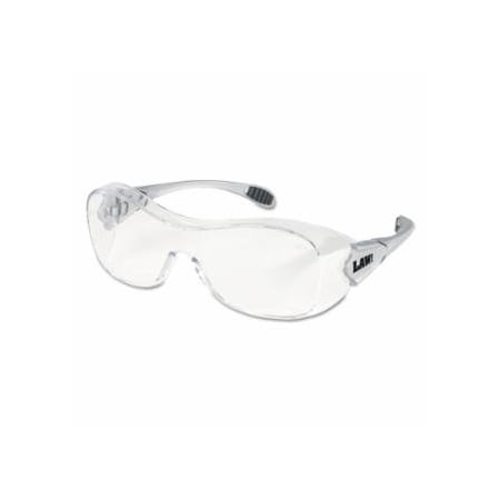 Mcr Safety Law OTG Protective Eyewear, Clear Polycarbonate Lens, UV-AF Anti-Fog, Clear, 12PK 135-OG110AF