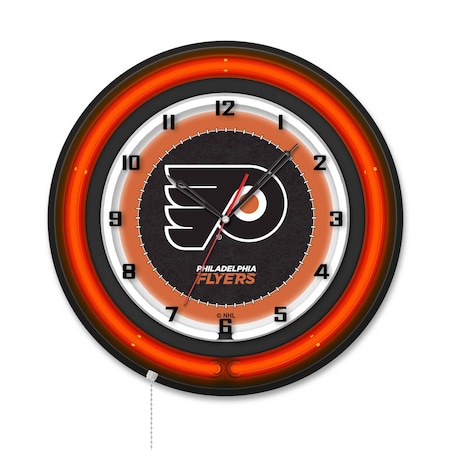 Holland Bar Stool Philadelphia Flyers 19 Double Neon Wall Clock Clk19BK