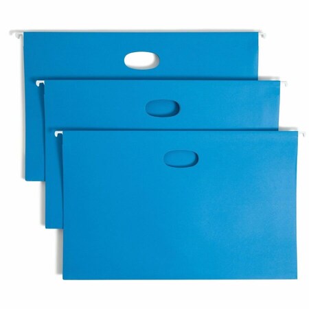 Smead Smead, HANGING POCKETS WITH FULL-HEIGHT GUSSET, LEGAL SIZE, 1/5-CUT TAB, SKY BLUE, 25PK 64370