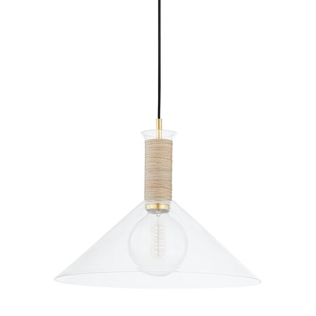 Mitzi Besa 1 Light Pendant 13.5 In. Aged Brass H622701L-AGB