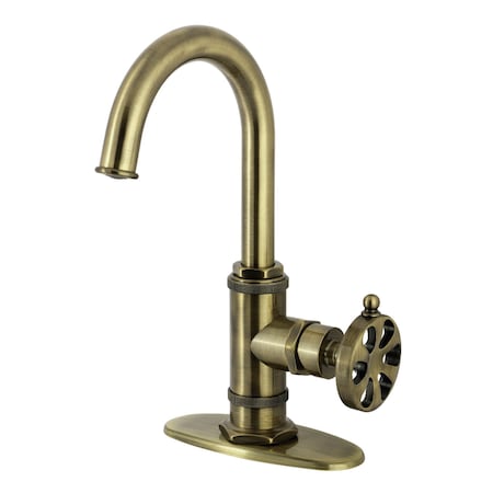 Kingston Brass Single-Handle Bar Faucet, Antique Brass KSD8503RX