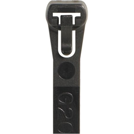 Partners Brand Cable Tie, 10 in L, Black, 50 lb Strength, 1000 PK CTR10B