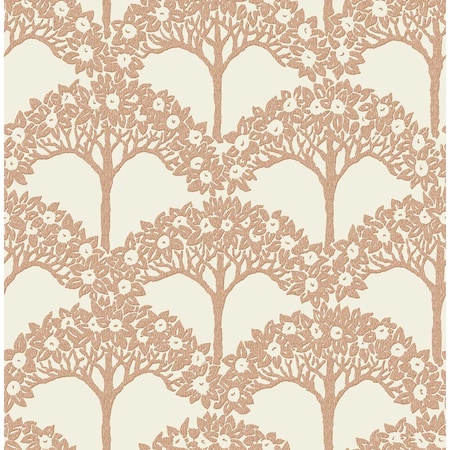 A-Street Prints Dawson Rust Magnolia Tree Wallpaper 2970-26112