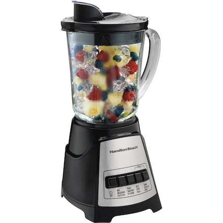 Hamilton Beach Power Elite Black/Silver Metal/Plastic Blender 40 oz 12 speed 58148
