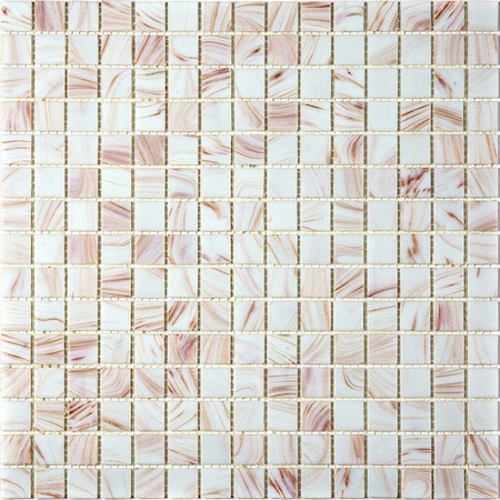 Apollo Tile Celestial 12 in. x 12 in. Glossy Coconut White Glass Mosaic Wall and Floor Tile 20 sqft/case, 20PK APLST88WH108A