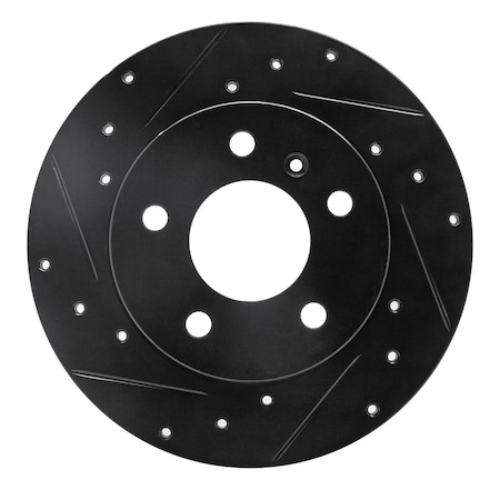 Dynamic Friction Co DFC Brake Rotor - Drilled and Slotted - Black 633-47042L