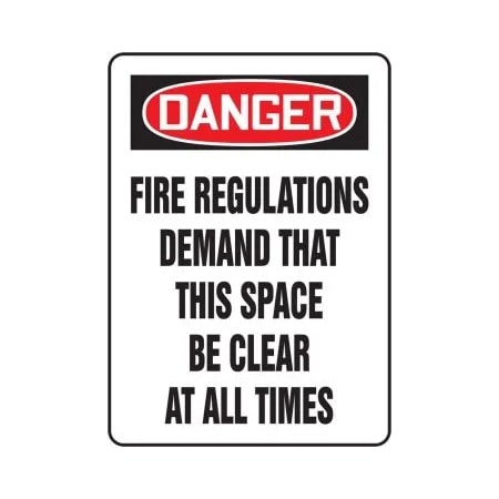 Accuform OSHA DANGER SAFETY SIGN FIRE MEXT101VP MEXT101VP