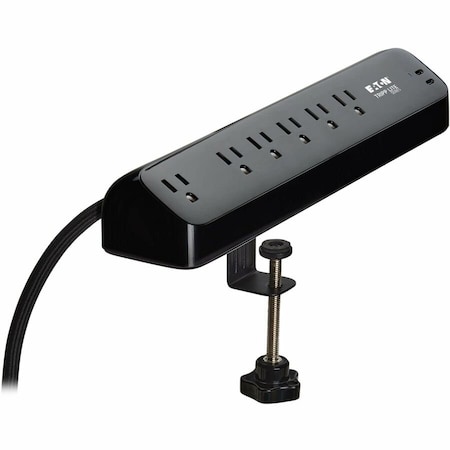Eaton PROTECT IT 6-OUTLET SURGE PROTECTOR WITH 2 USB-C PORTS - 5-15R OUTLETS, 900 JOUL TLP610U30CLAMPB