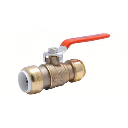 Sharkbite Ball Valve, Lever, Brass, 3.63" L 25550LF