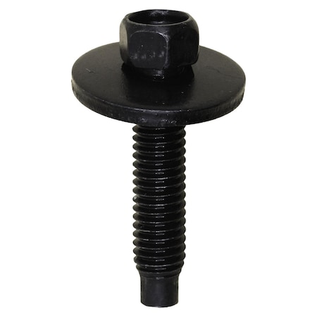 Auveco Hex Head Sems Body Bolt Black M6-1.0 x 28mm, 50PK 15779