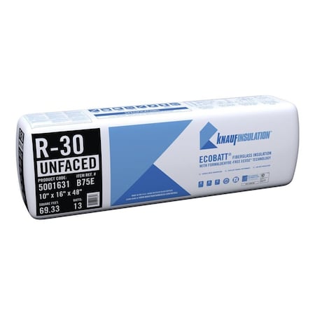 Knauf R-30 Kraft Faced Fiberglass Roll Insulation, bundle of 4 bags, covers 277.32SF, 4PK 5001631