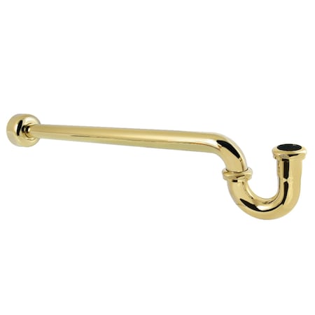 Kingston Brass 1-1/4, or 1-1/2 x 1-1/2 in. P-Trap with Box Flange, 24 in. Length, 18 Gauge, Polished Brass CC9242