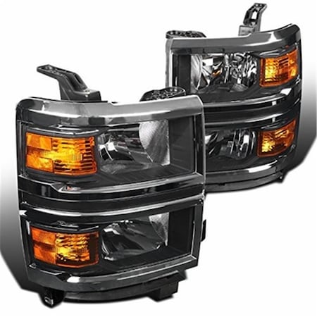 Overtime 2014-2016 Chevy Silverado Replace Headlights - Black OV1187821