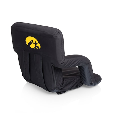 Picnic Time Family Of Brands NCAA Iowa Hawkeyes Ventura Reclining Stadium Seat with Back Support 618-00-179-224-0