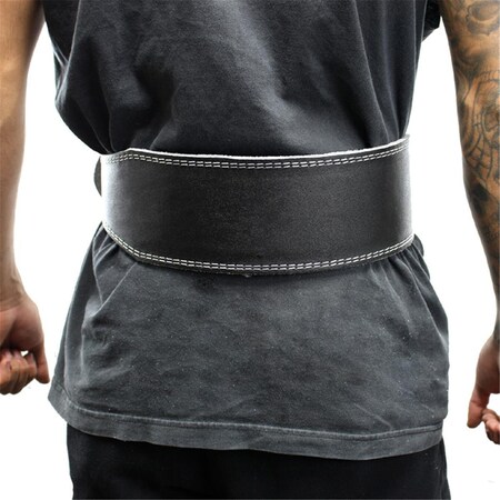 Shelter 6 in. Last Punch Leather New Split Weight Lifting Body Building Belt Gym Fitness, Black - 2XL 253-XXL