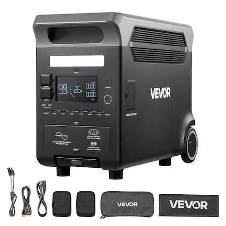 Vevor Portable Power Station Solar Generator 3600W 3840Wh with 10 Output Ports Q3600Pro