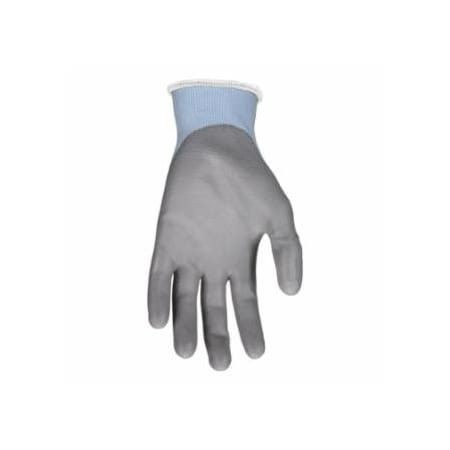 Mcr Safety CutPro 92718PU 18-ga HyperMax PU Coated Gloves, Small, Gray/Light Blue, 12PK 127-92718PUS