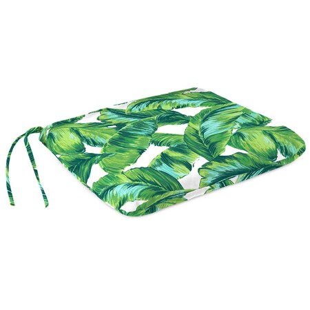 Jordan Mfg Green/White Floral Polyester Seat Cushion 3 in. H X 15 in. W X 18 in. L 9603-6769Q