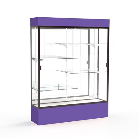 Ghent Lighted Floor Display Case 60x80x16, Mirror, Bronze 3175MB-BZ-PE