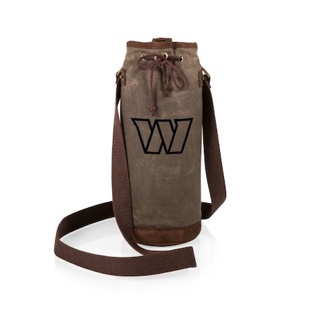 Picnic Time Family Of Brands NFL Washington Commanders - Waxed Canvas Wine Tote 621-00-140-374-2