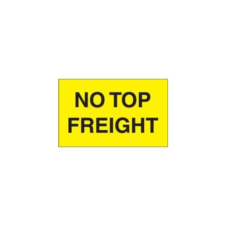 Bubblefast 3 x 5'' - ''No Top Freight'' Fluorescent Yellow Labels BFDL2741