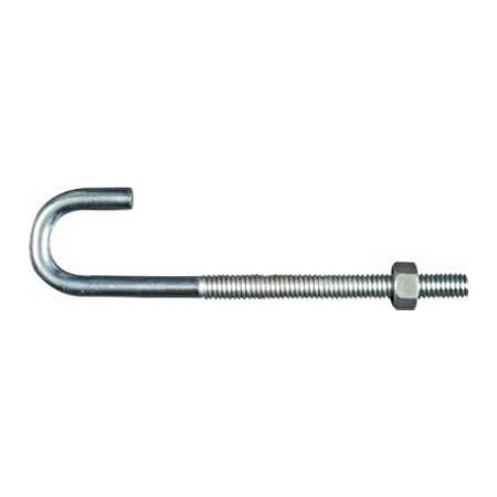 National Hardware 516x5 Zinc J Bolt, 10PK N232-926