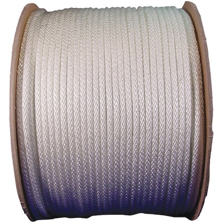 Wellington 10124 Rope, 1/4 in Dia, 200 ft L, 75 lb Working Load, Nylon, White 44-088/10124