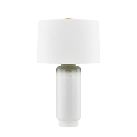Hudson Valley Lighting Stafford 1 Light Table Lamp 19 In. Aged Brass/Ceramic Meadow Ombre L5933-AGB/C03