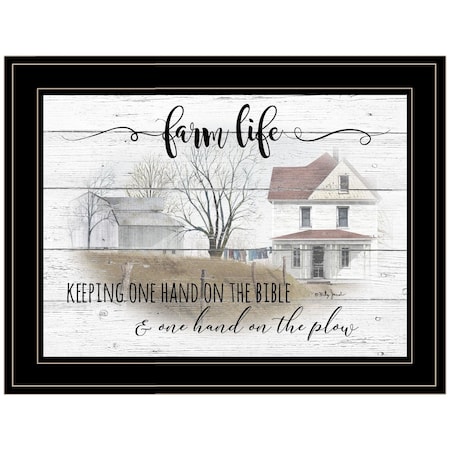 Homeroots Farm Life 6 Black Framed Print Wall Art 406346