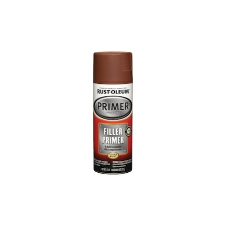 Rust-Oleum 11 Oz Stops Rust Filler And Sandable Primer Spray Flat Red, 6PK 249320