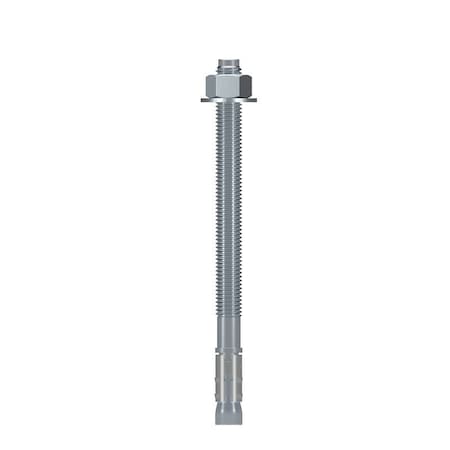 Simpson Strong-Tie Strong-Bolt 2 Wedge Anchor, 5/8 in Dia, 8-1/2 in L, Carbon Steel, Zinc STB2-62812P1