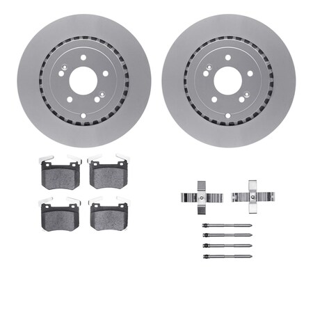 Dynamic Friction Co DFC Geospec Rotors with 5000 Advanced Brake Pads includes Hardware 4512-21193