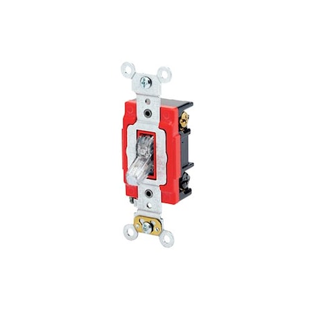 Leviton Wall Switch, 1 hp, Toggle, 20 A, Clear 1223-7LC