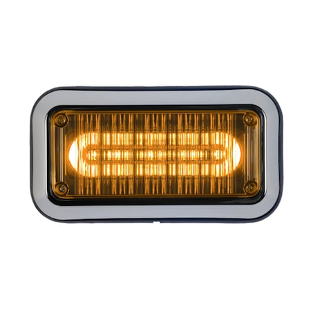 Code 3 Perimeter Light, LED, Amber, Surf, Rect, 6InL 3712ABZ-75