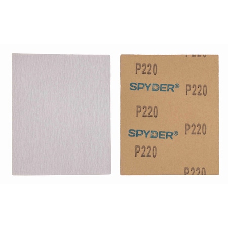 Spyder 4.5-Inch x 5.5-Inch 220 Grit Aluminum Oxide Sanding Sheets, 20PK 500036