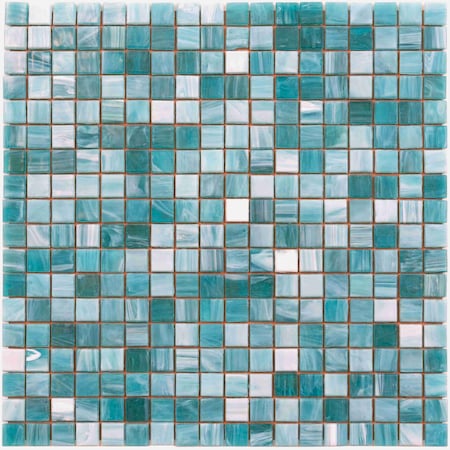 Apollo Tile Skosh 11.6 in. x 11.6 in. Glossy Arctic Blue Glass Mosaic Wall and Floor Tile 18.69 sqft/case, 20PK APLNB88BL549A