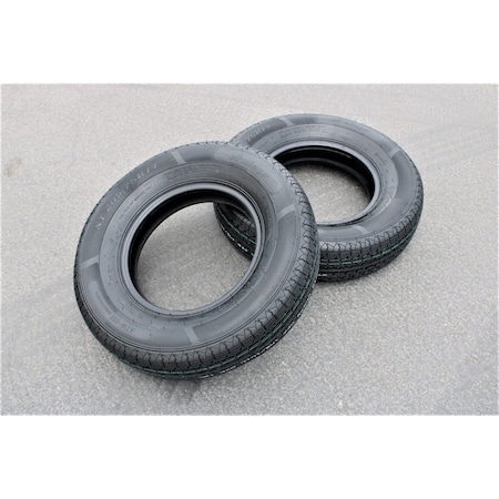 Antego ST205/75R14 Radial Trailer Tire, 8 Ply Load Range D Set of 2, 2PK T6108ST20575R14