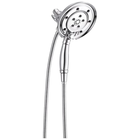 Delta Universal Showering Components H2Okinetic In2Ition 4-Setting Two-In-One Shower In Chrome 58471-PK