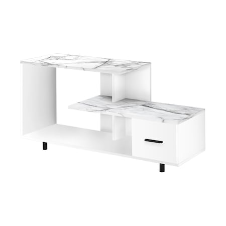 Homeroots 47in White Cabinet Enclosed Storage TV Stand 490356
